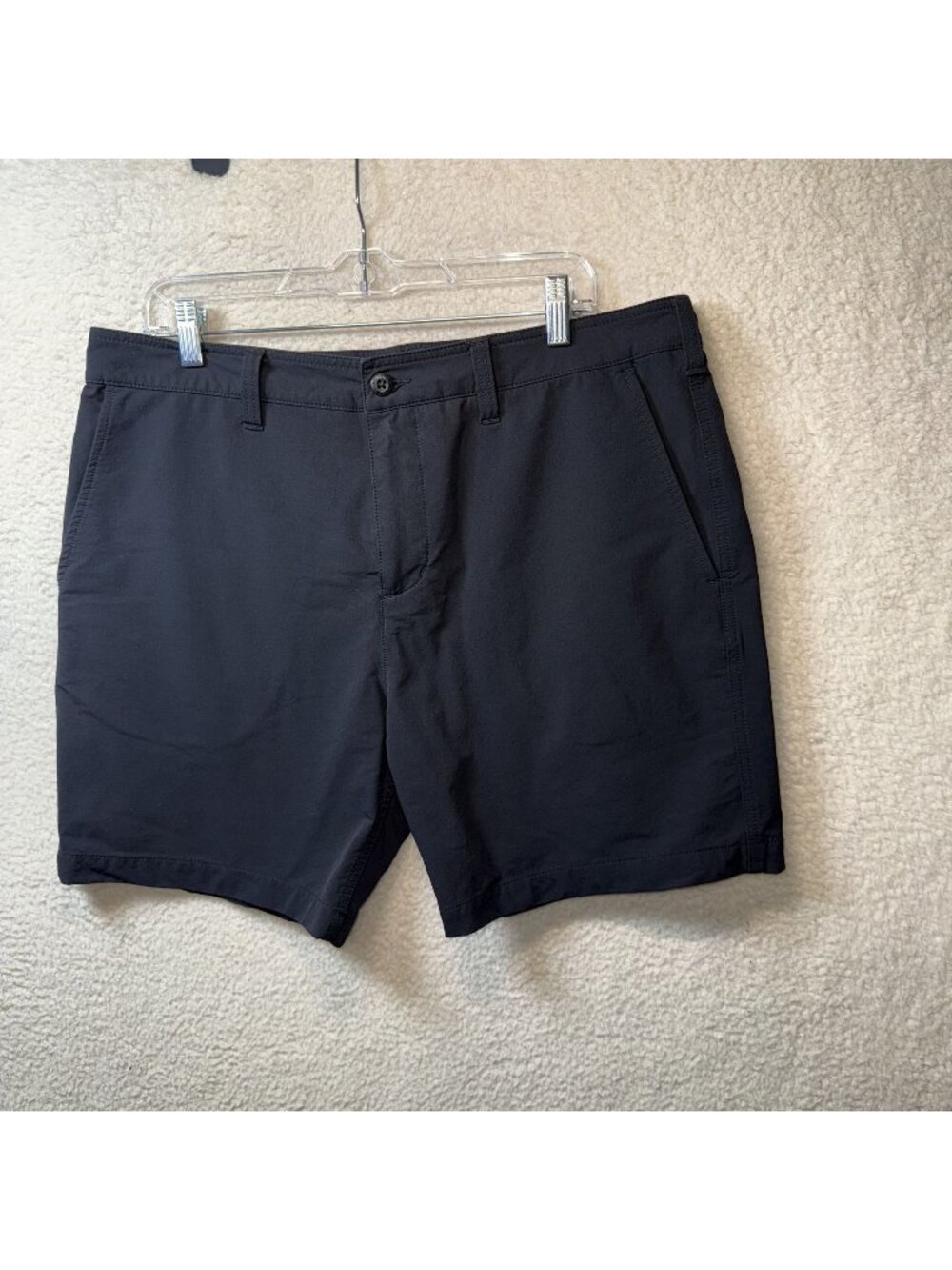 American Giant Mens Black Stretch Nylon Spandex Shorts Size 34 Made In USA